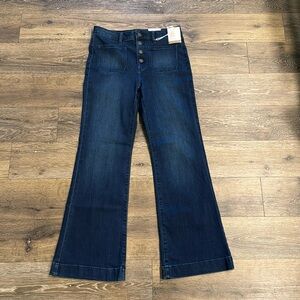 NWT Lauren Conrad Super High Rise Flare Blue Jeans Size 10 Regular